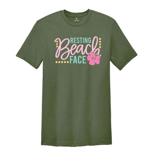 Summer Shirt, Beach Shirt, Vacation Shirt, Resting Beach Face Shirt, Funny Beach Shirt, Summer Vacation Shirt, Funny Summer Shirt