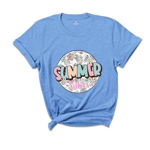 Summer Vibes Shirt, Beach Life Shirt, Floral Summer Shirt, Summer 2024 Shirt, Summer Time Shirt, Family Trip Shirt