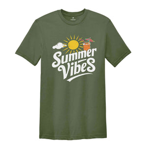 Summer Vibes Shirt, Happiness Shirt, Beach Shirt, Summer Shirt, Cool Summer Shirt, Trendy Beach Shirt, Summer Vacation Shirt