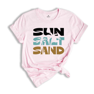 Sun Sand Salt T-Shirt, Vacation Shirt, Beach Shirt, Summer Vacation Tee, Palm Tree Summer Shirts, Vacation Matching Shirts