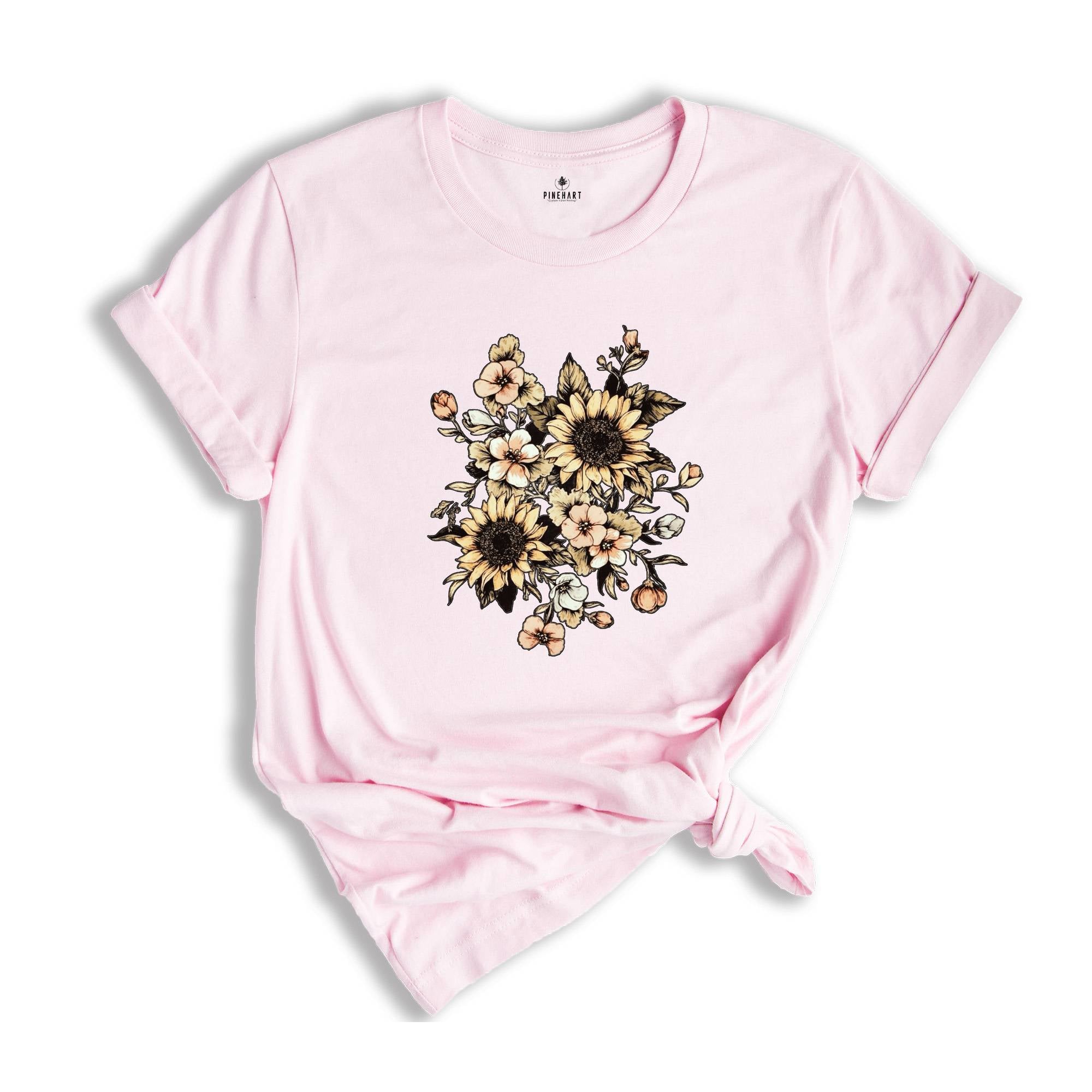 Sunflower Shirt, Cute Sunflower Tee, Mothers Day Gift Shirt, Sunflower Shirt, Floral Tee, Flowers Gift T-shirt