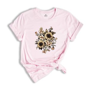 Sunflower Shirt, Cute Sunflower Tee, Mothers Day Gift Shirt, Sunflower Shirt, Floral Tee, Flowers Gift T-shirt
