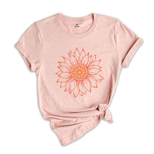 Sunflower Shirt, Minimalist T-Shirts, Gifts for Women, Aesthetic Tees, Wild Flowers Graphic Tees, Summer Floral Shirts