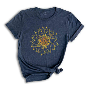 Sunflower Shirt, Minimalist T-Shirts, Gifts for Women, Aesthetic Tees, Wild Flowers Graphic Tees, Summer Floral Shirts