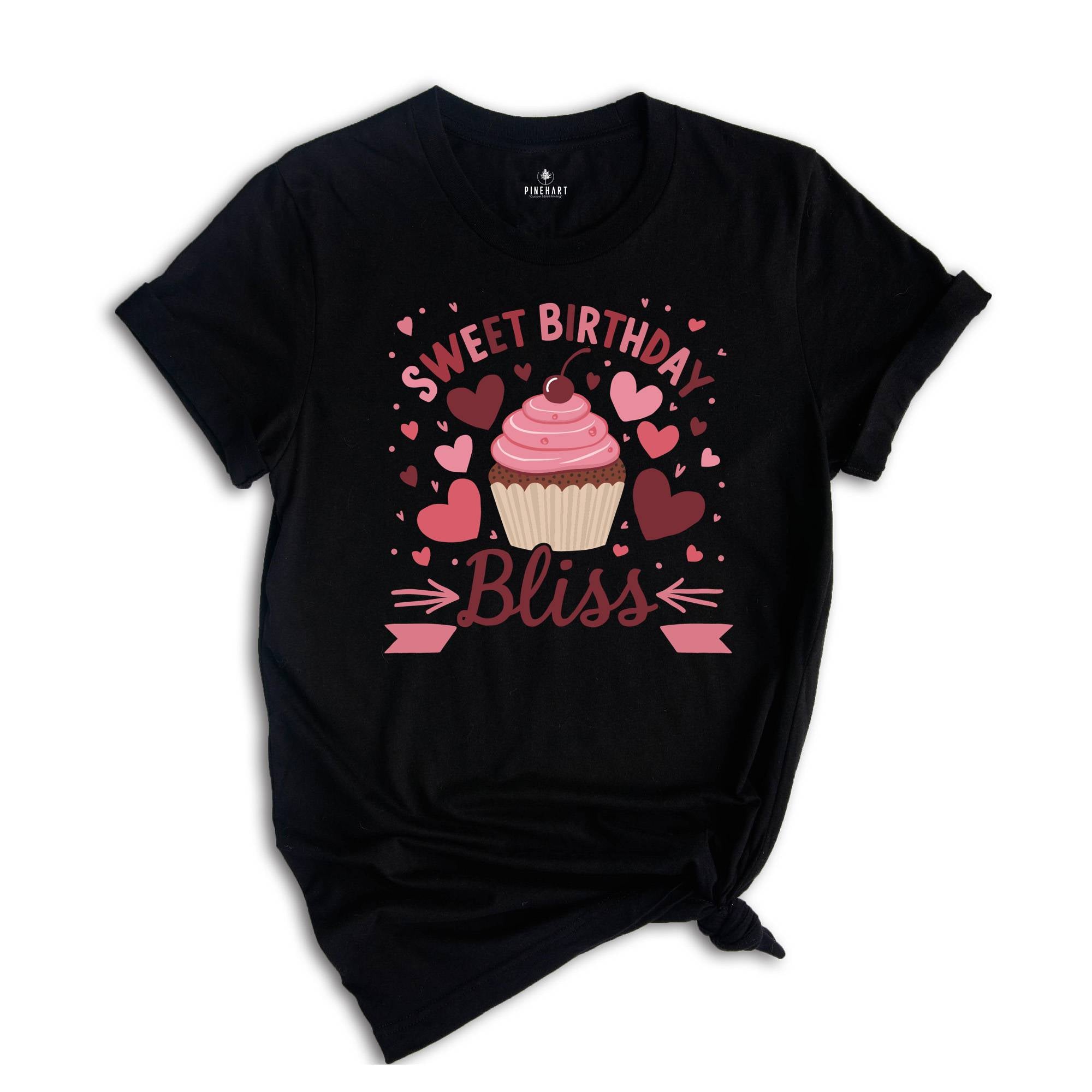 Sweet Birthday Cupcake Graphic Tee, Cute Dessert Lover Birthday T-Shirt, Fun Graphic Tee for Birthday Celebration