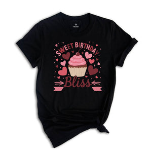 Sweet Birthday Cupcake Graphic Tee, Cute Dessert Lover Birthday T-Shirt, Fun Graphic Tee for Birthday Celebration