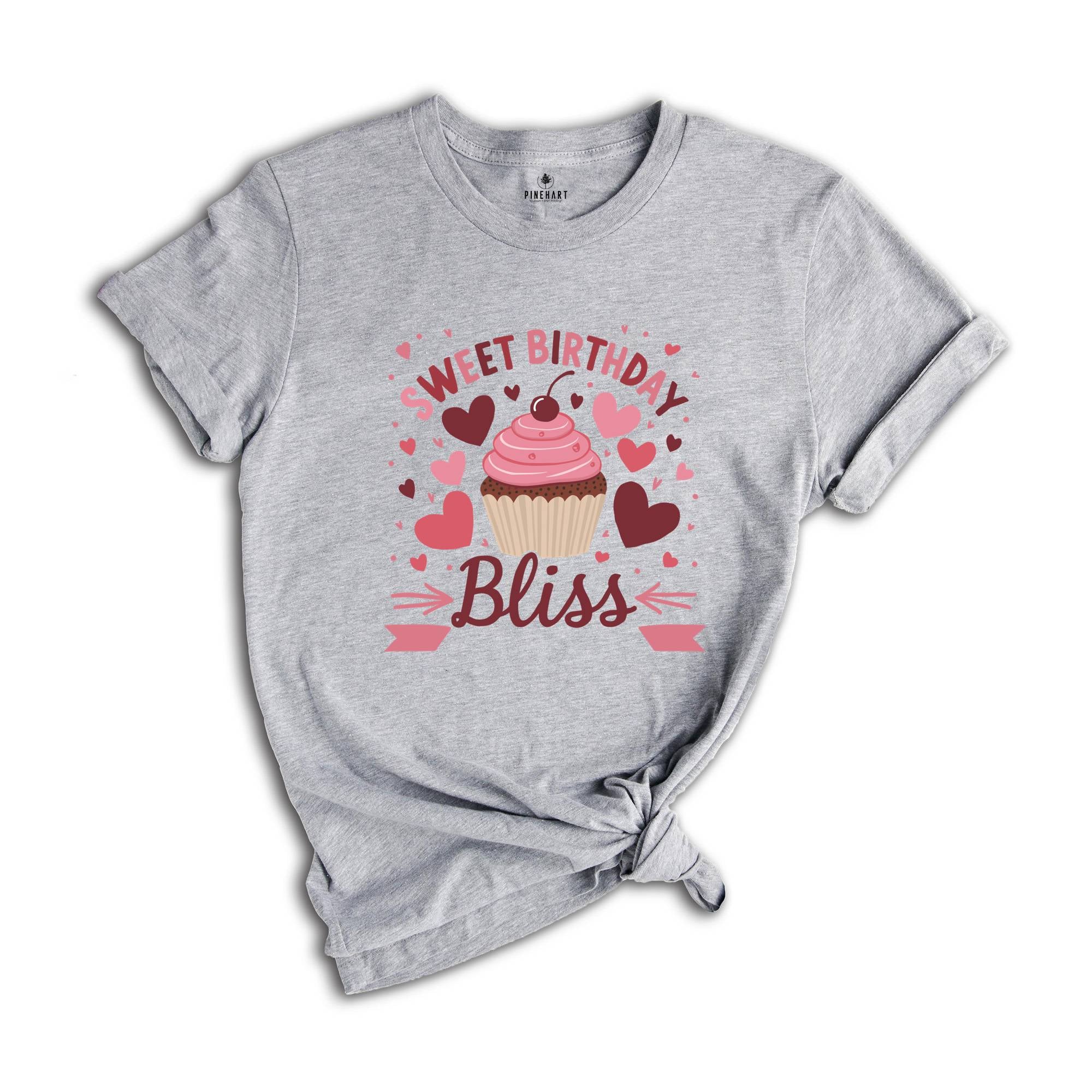 Sweet Birthday Cupcake Graphic Tee, Cute Dessert Lover Birthday T-Shirt, Fun Graphic Tee for Birthday Celebration