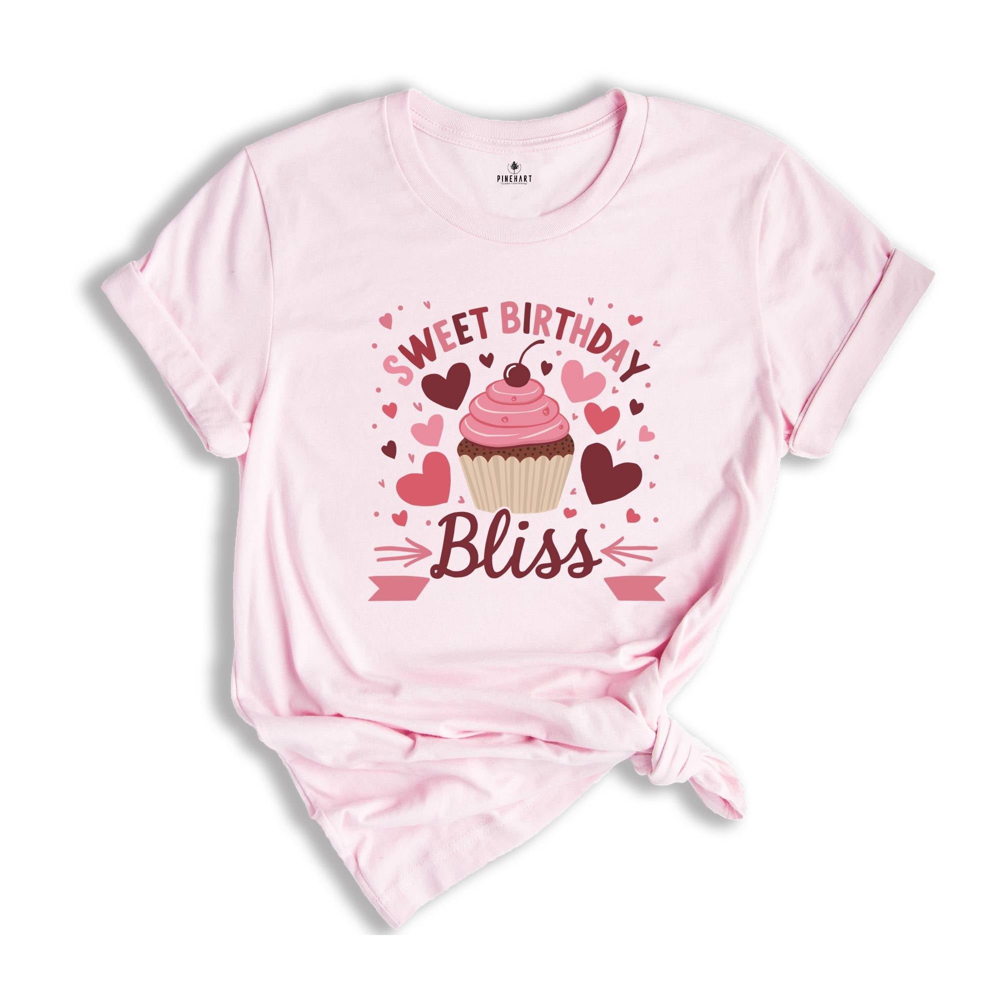 Sweet Birthday Cupcake Graphic Tee, Cute Dessert Lover Birthday T-Shirt, Fun Graphic Tee for Birthday Celebration