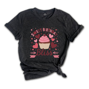 Sweet Birthday Cupcake Graphic Tee, Cute Dessert Lover Birthday T-Shirt, Fun Graphic Tee for Birthday Celebration
