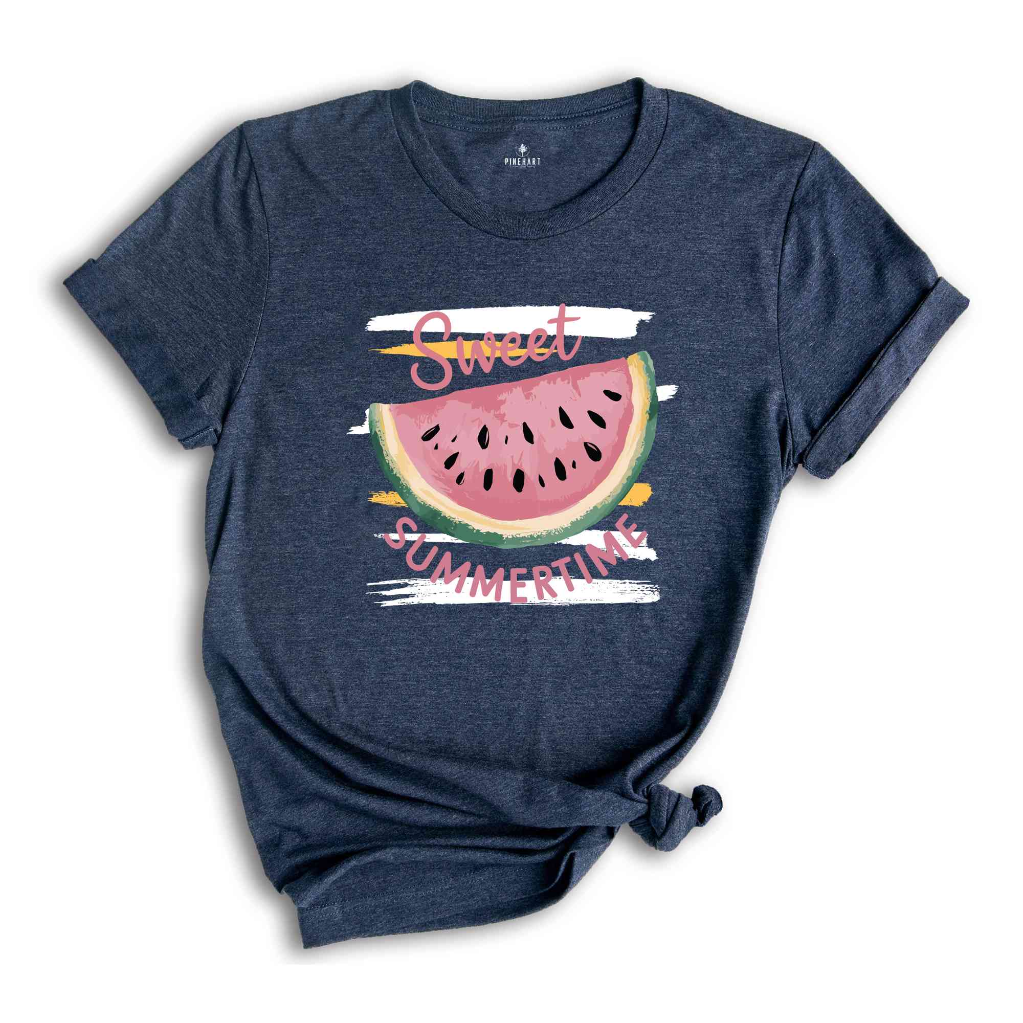 Sweet Summertime T-Shirt, Cute Watermelon Summer Shirt, Beach Tee, Girls Summer Trip Gifts, Vibrant Summertime Tee