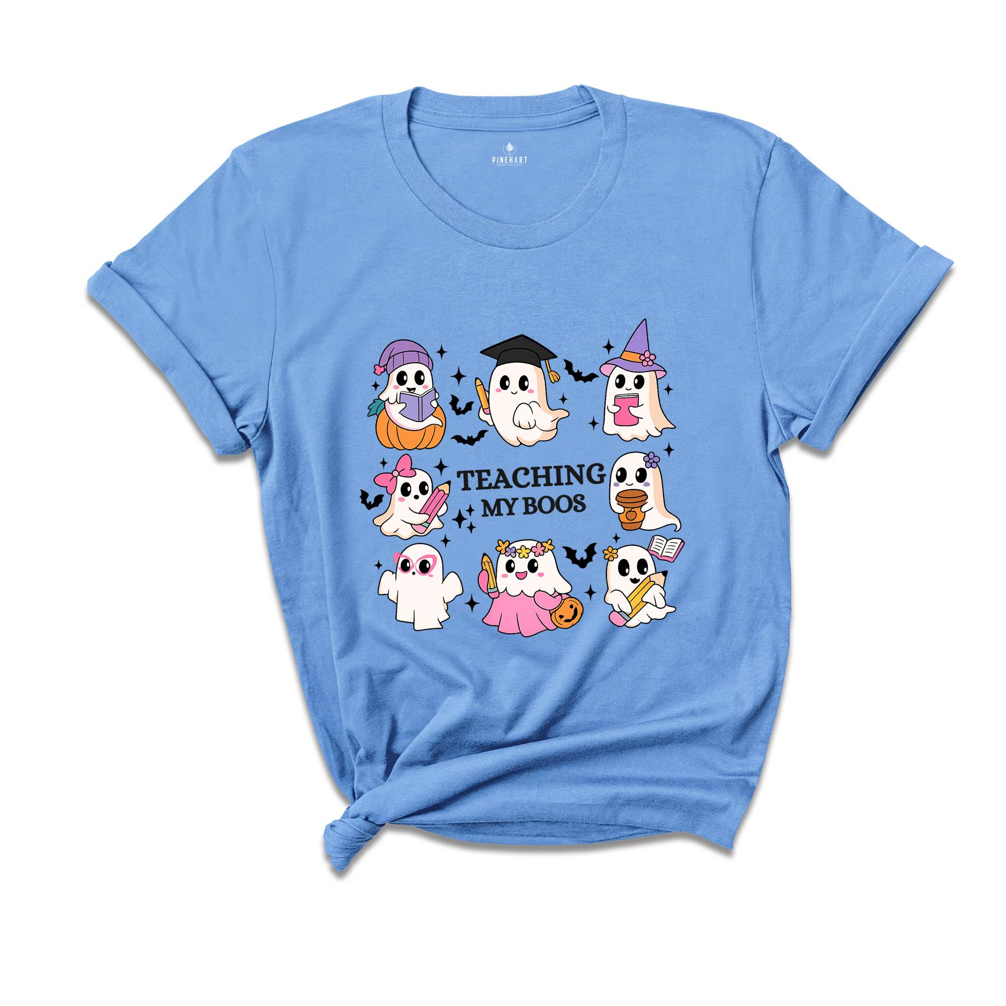 Teaching My Boos Halloween Teacher Shirt, Cute Ghost Teacher Tee, Fall School Shirt, Spooky Season, Teacher Ghost Tee, Ghost Teacher Tee