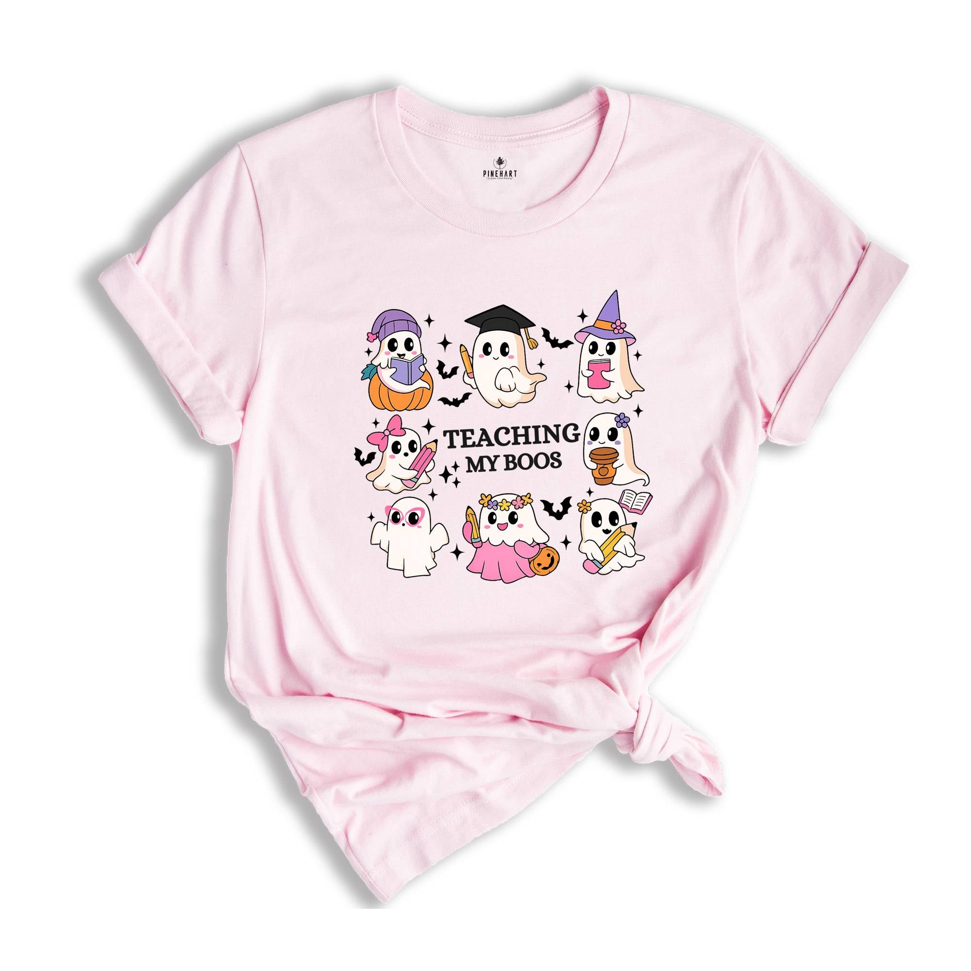 Teaching My Boos Halloween Teacher Shirt, Cute Ghost Teacher Tee, Fall School Shirt, Spooky Season, Teacher Ghost Tee, Ghost Teacher Tee