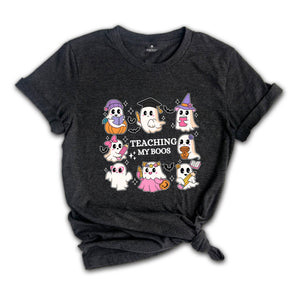 Teaching My Boos Halloween Teacher Shirt, Cute Ghost Teacher Tee, Fall School Shirt, Spooky Season, Teacher Ghost Tee, Ghost Teacher Tee