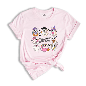 Teaching My Boos Halloween Teacher Shirt, Cute Ghost Teacher Tee, Fall School Shirt, Spooky Season, Teacher Ghost Tee, Ghost Teacher Tee