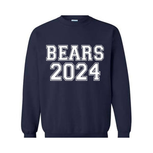 Team Mascot , Bears Team , Mascot Crewneck, School Team Spirit, Bears Fan Sweatshirt, Bears School , Bears Football