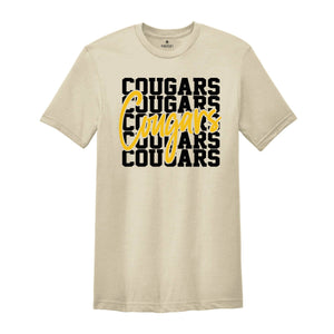 Team Mascot Cougars Team Shirt, Cougars Team Spirit Gift, Cougars Fan Shirt, Cougars School Shirt, Cougars School Spirit
