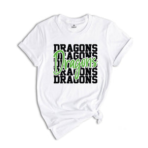 Team Mascot Shirt, Dragons Team Shirt, Dragons Team Spirit Shirt, Dragons Fan Shirt, Dragons School Shirt, Dragons School Spirit
