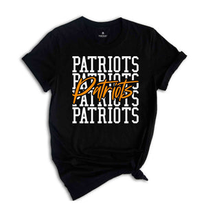 Team Mascot Shirt, Patriots Team Shirt, Patriots Team Spirit Shirt, Patriots Fan Shirt, Patriots School Shirt, Patriots School Spirit