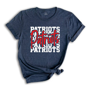 Team Mascot Shirt, Patriots Team Shirt, Patriots Team Spirit Shirt, Patriots Fan Shirt, Patriots School Shirt, Patriots School Spirit