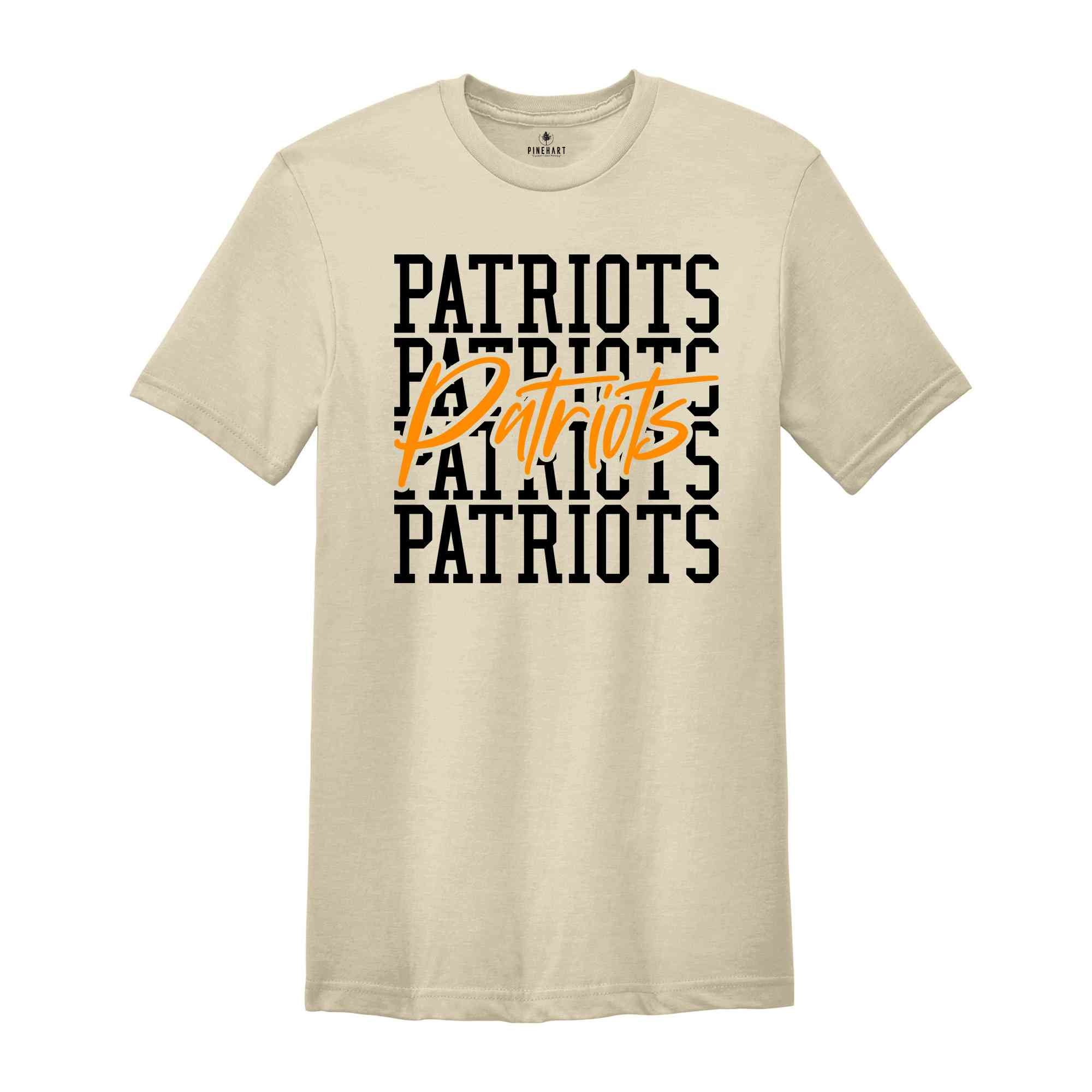 Team Mascot Shirt, Patriots Team Shirt, Patriots Team Spirit Shirt, Patriots Fan Shirt, Patriots School Shirt, Patriots School Spirit