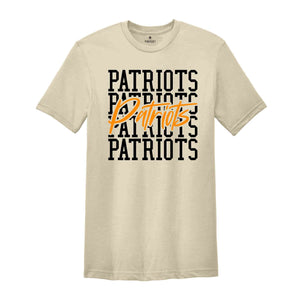 Team Mascot Shirt, Patriots Team Shirt, Patriots Team Spirit Shirt, Patriots Fan Shirt, Patriots School Shirt, Patriots School Spirit