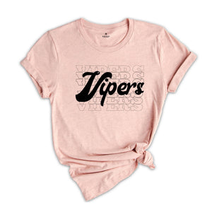 Team Mascot Shirt, Vipers Team Shirt, Vipers Team Spirit Shirt, Vipers Fan Shirt, Vipers School Shirt, Vipers School Spirit