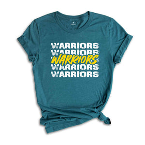 Team Mascot Shirt, Warriors Team Shirt, Warriors Football Shirt, Football Fan Shirt, Warriors School Spirit, Warriors Fan