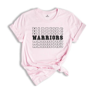 Team Mascot Shirt, Warriors Team Shirt, Warriors Football Shirt, Warriors Fan Shirt, Warriors School Shirt, Warriors School Spirit