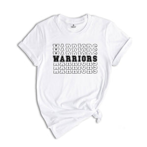 Team Mascot Shirt, Warriors Team Shirt, Warriors Football Shirt, Warriors Fan Shirt, Warriors School Shirt, Warriors School Spirit