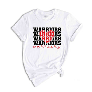 Team Mascot Shirt, Warriors Team Shirt, Warriors Football Shirt, Warriors Fan Shirt, Warriors School Shirt, Warriors School Spirit