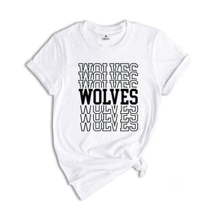 Team Mascot Shirt, Wolves Team Shirt, Wolves Team Spirit Shirt, Wolves Fan Shirt, Wolves School Shirt, Wolves School Spirit