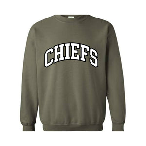 Team Mascot Sweatshirt, Chiefs Team Sweatshirt, Chiefs Football Sweatshirt, Chiefs Fan Sweatshirt, Chiefs School Sweatshirt