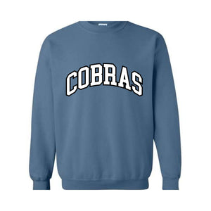 Team Mascot Sweatshirt, Cobras Mascot Sweatshirt, Cobras Team Spirit Sweatshirt, Cobras Fan Sweatshirt, Cobras School Sweatshirt