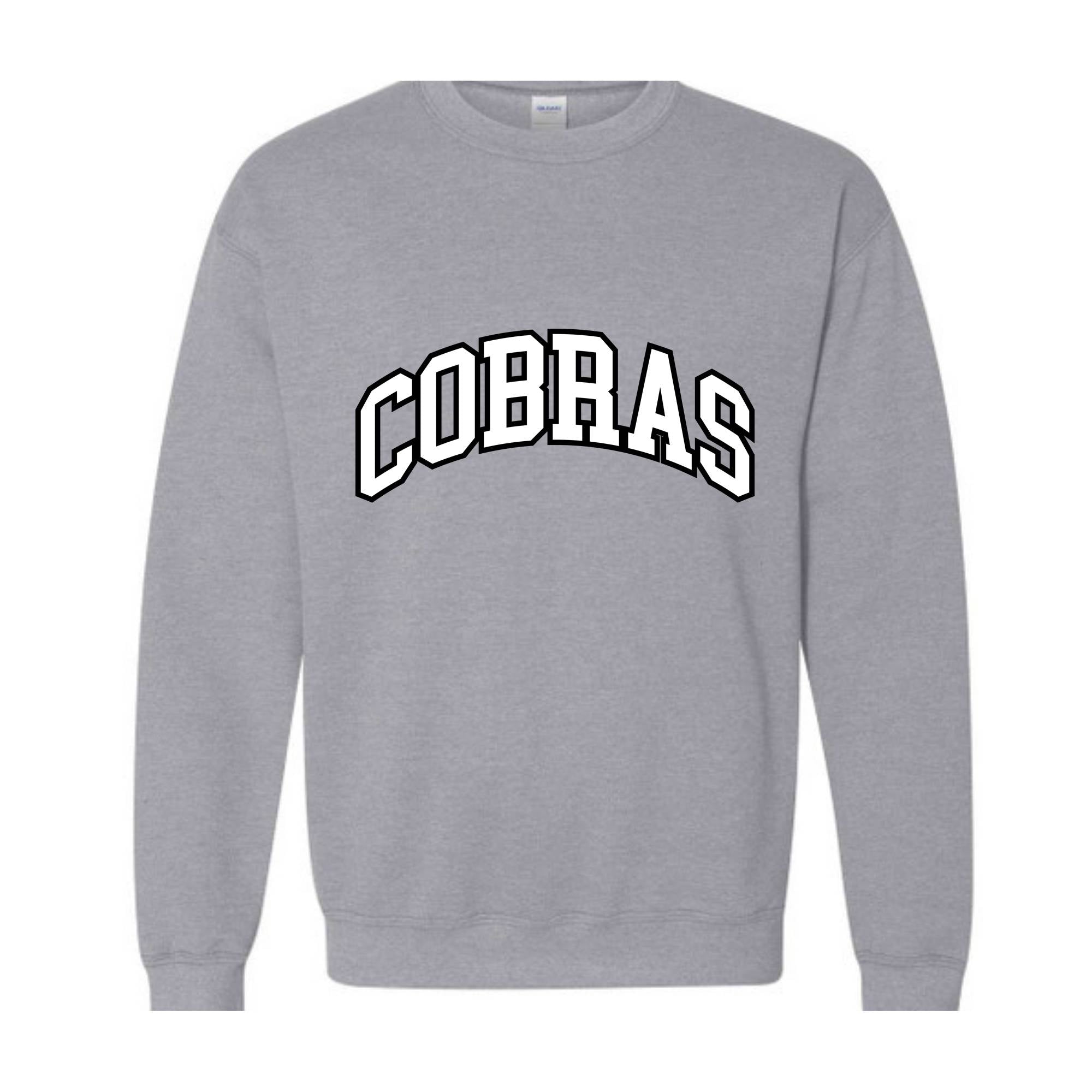 Team Mascot Sweatshirt, Cobras Mascot Sweatshirt, Cobras Team Spirit Sweatshirt, Cobras Fan Sweatshirt, Cobras School Sweatshirt