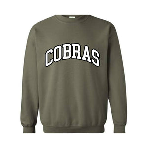 Team Mascot Sweatshirt, Cobras Mascot Sweatshirt, Cobras Team Spirit Sweatshirt, Cobras Fan Sweatshirt, Cobras School Sweatshirt