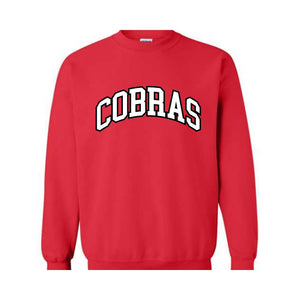 Team Mascot Sweatshirt, Cobras Mascot Sweatshirt, Cobras Team Spirit Sweatshirt, Cobras Fan Sweatshirt, Cobras School Sweatshirt