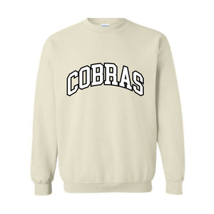 Team Mascot Sweatshirt, Cobras Mascot Sweatshirt, Cobras Team Spirit Sweatshirt, Cobras Fan Sweatshirt, Cobras School Sweatshirt