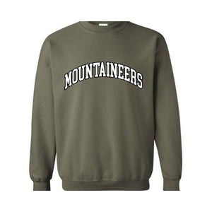 Team Mascot Sweatshirt, Mountaineers Team Sweatshirt, Mountaineers Football Sweatshirt, Mountaineers Fan Sweatshirt