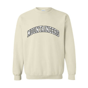 Team Mascot Sweatshirt, Mountaineers Team Sweatshirt, Mountaineers Football Sweatshirt, Mountaineers Fan Sweatshirt