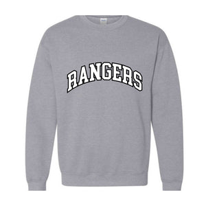 Team Mascot Sweatshirt, Rangers Team, Rangers Football Sweatshirt, Rangers Fan Sweatshirt, Rangers School Sweatshirt