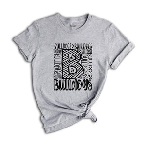 Team Mascot T-Shirt, Bulldogs Team Shirt, Bulldogs Team Spirit, Bulldogs Fan Tee, Bulldogs School Gift, Bulldogs School Spirit Top