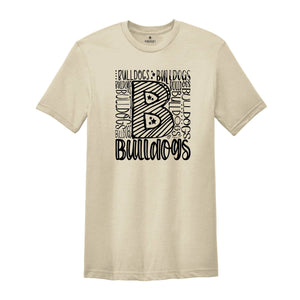 Team Mascot T-Shirt, Bulldogs Team Shirt, Bulldogs Team Spirit, Bulldogs Fan Tee, Bulldogs School Gift, Bulldogs School Spirit Top