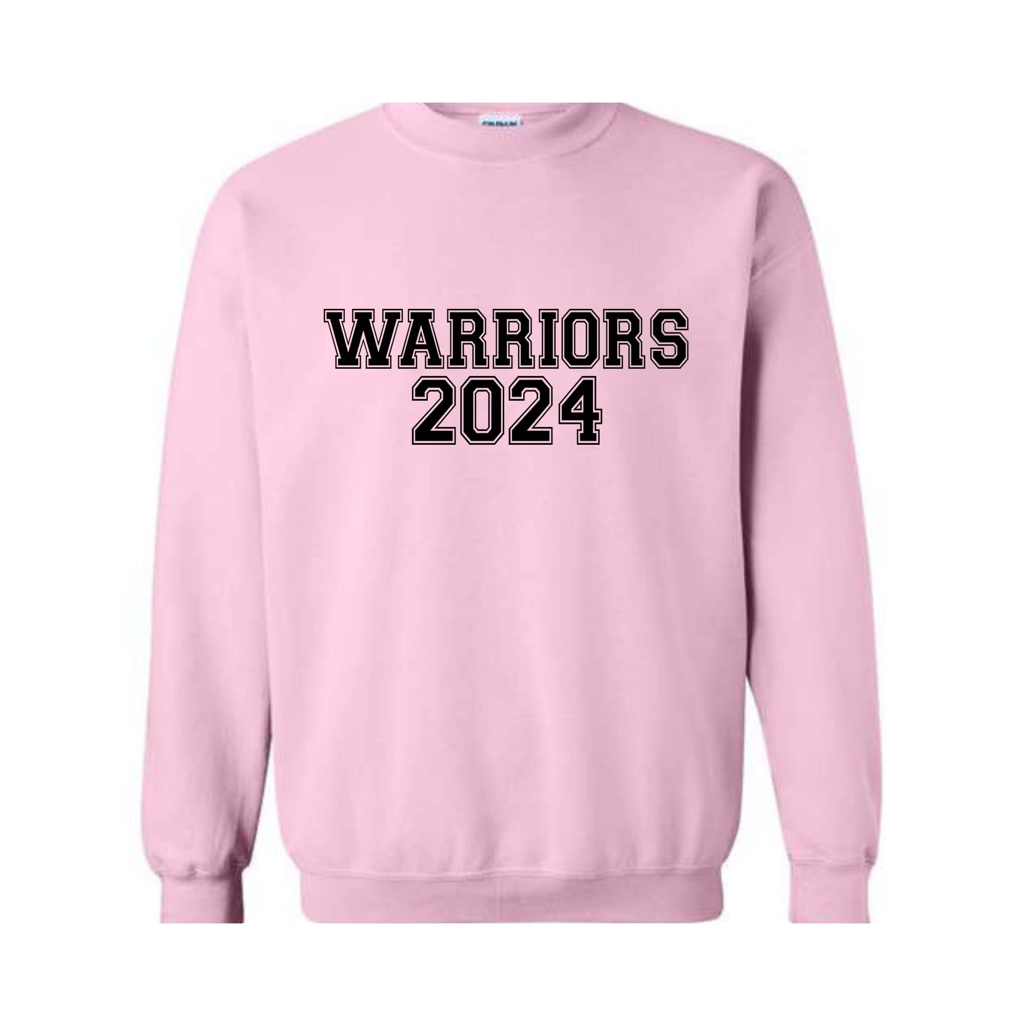 Team Mascot , Warriors-Mascot Crewneck, School Team Spirit, Warriors Fan Sweatshirt, Warriors Hoodie, Warriors Football