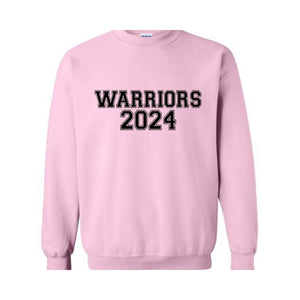Team Mascot , Warriors-Mascot Crewneck, School Team Spirit, Warriors Fan Sweatshirt, Warriors Hoodie, Warriors Football