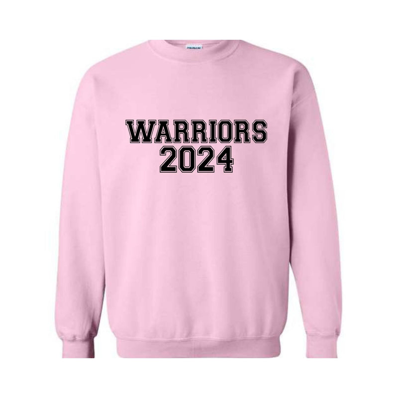 Team Mascot , Warriors-Mascot Crewneck, School Team Spirit, Warriors Fan Sweatshirt, Warriors Hoodie, Warriors Football