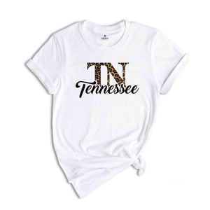 Tennessee Shirt, Leopard Print TN Shirt, Tennessee Football Shirt, Game Day Shirt, Go Tennessee Shirt, Sport Mom Tee