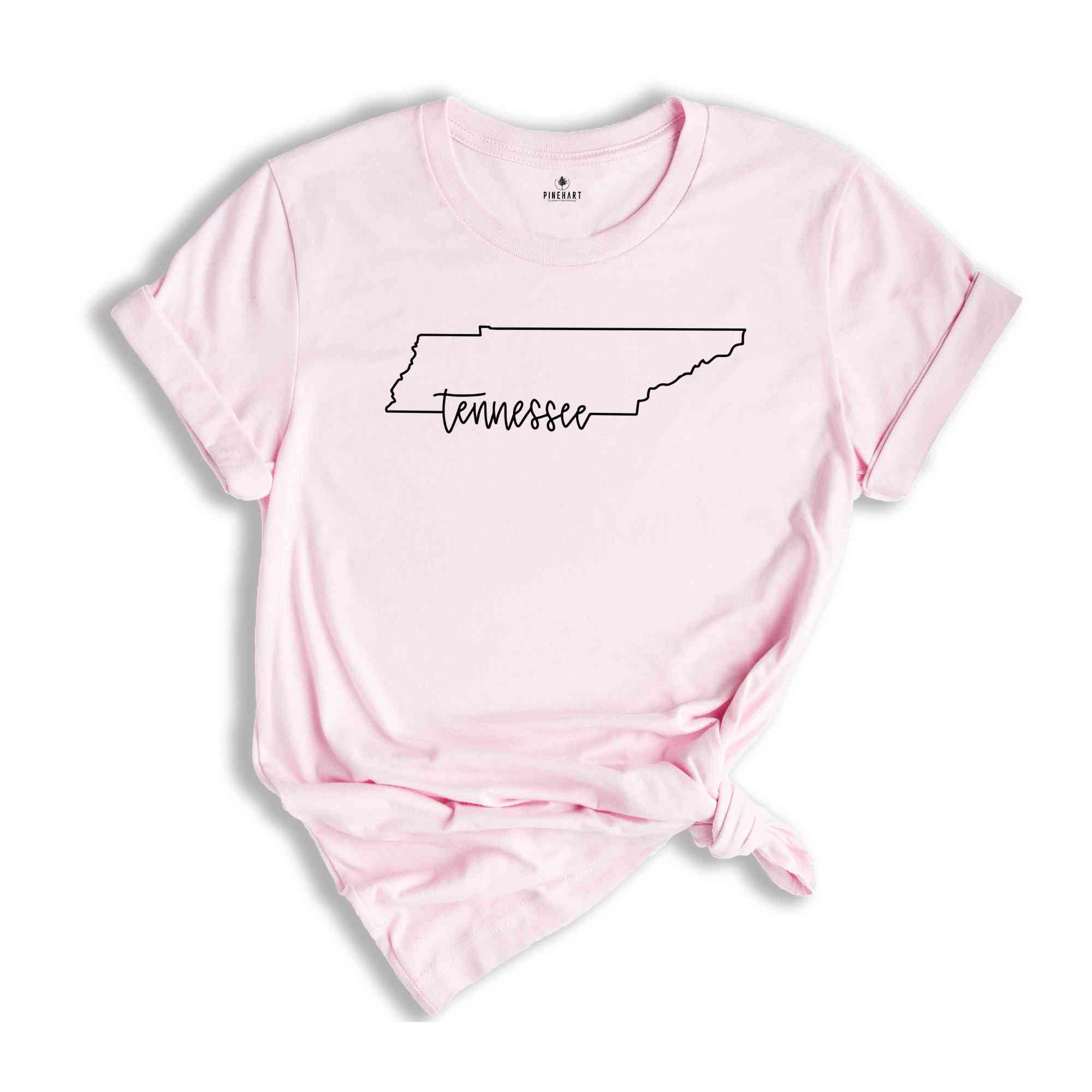 Tennessee State Shirts, Tennessee State Map Shirt, Tennessee Travel Gifts, Tennessee Clothing, Tennessee Sweatshirt, Tennessee Apparel