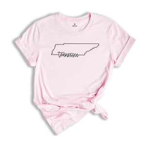 Tennessee State Shirts, Tennessee State Map Shirt, Tennessee Travel Gifts, Tennessee Clothing, Tennessee Sweatshirt, Tennessee Apparel