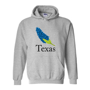 Texas Bluebonnets Hoodie, Texas Hoodie, State Hoodie, Home State Hoodie, Texas Flower Hoodie, Austin Texas Hoodie