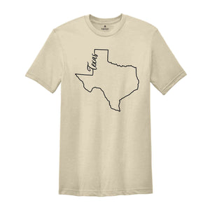 Texas State Shirt, The USA State Shirt, Texas USA Shirt, Texas Map Outline Shirt, US Outline Shirt, United States Shirt